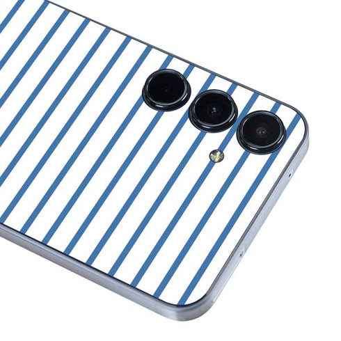 Blue and White Stripes Galaxy A55 5G Skin